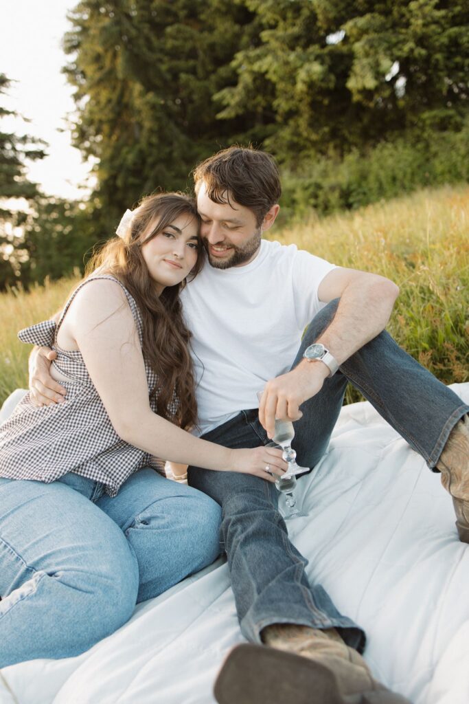 couple hugging during their dream photoshoot