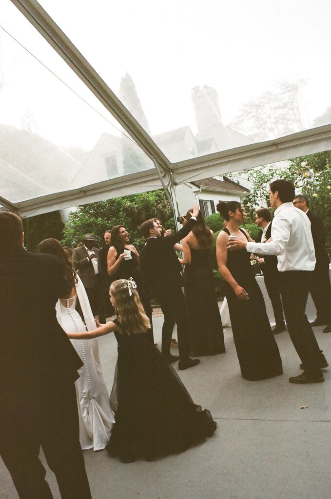 cute picture of the guests at the wedding reception