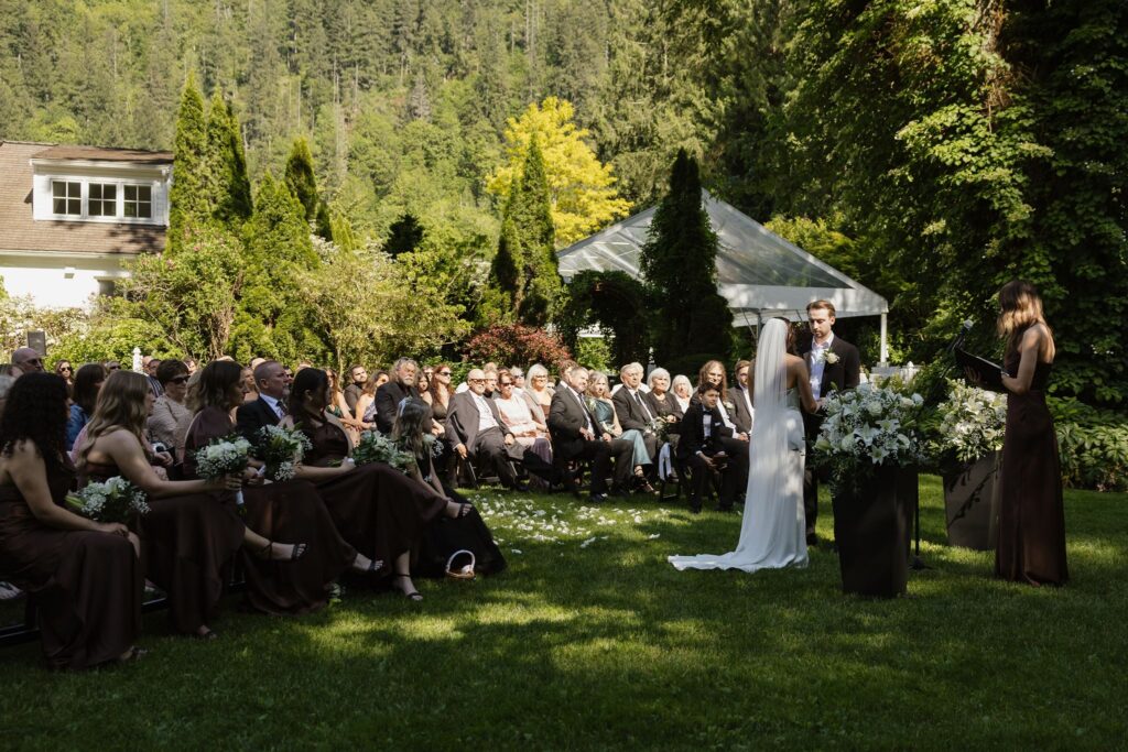 Bride and groom emotional during their wedding ceremony