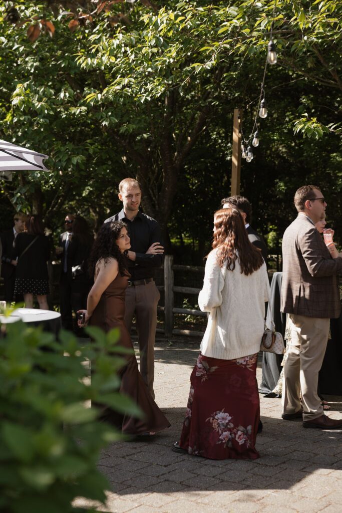 Beautiful cocktail hour at the timeless Washington wedding