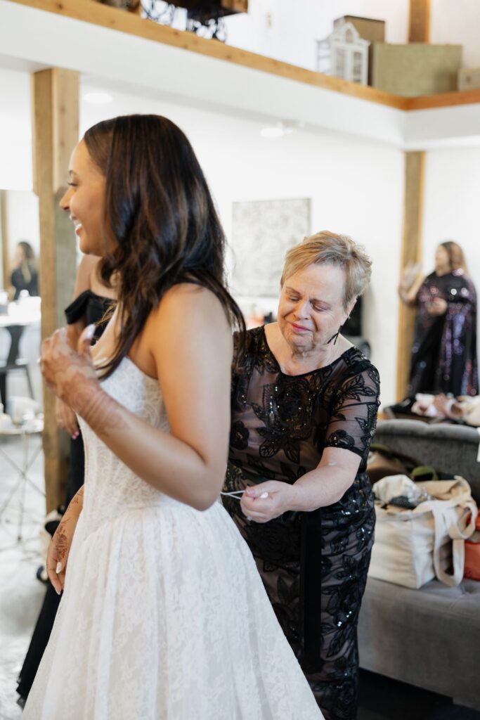 bride getting ready for her dream wedding day
