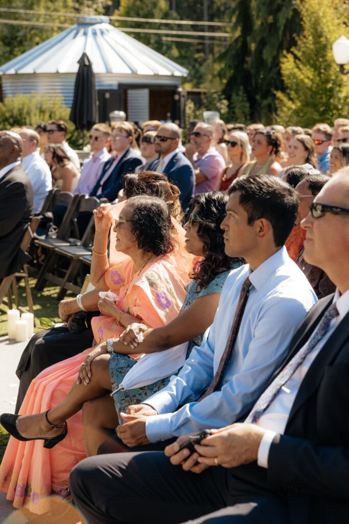 golden hour wedding ceremony in VA