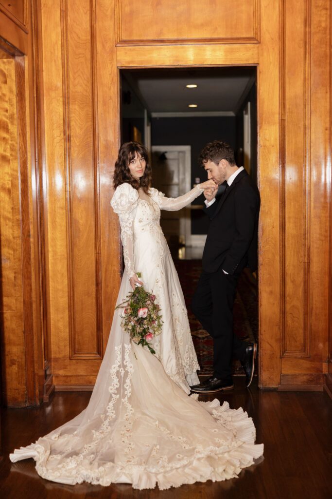 bride and groom at their dream wedding day