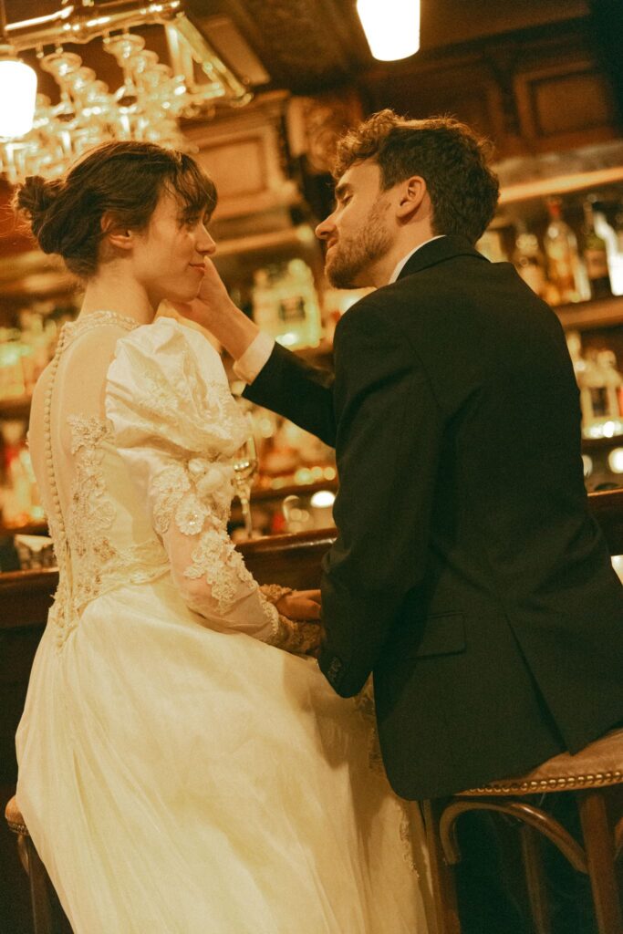 couple at their romantic bridal session in VA