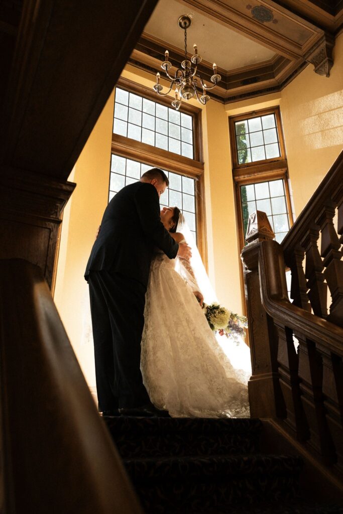 Golden hour bridal portraits in Washington