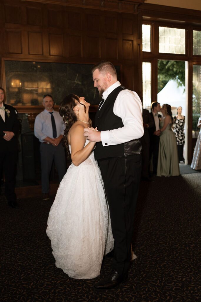 newlyweds at their dream wedding reception
