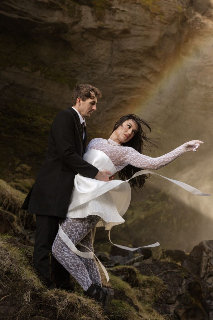 editorial bridal portraits in iceland