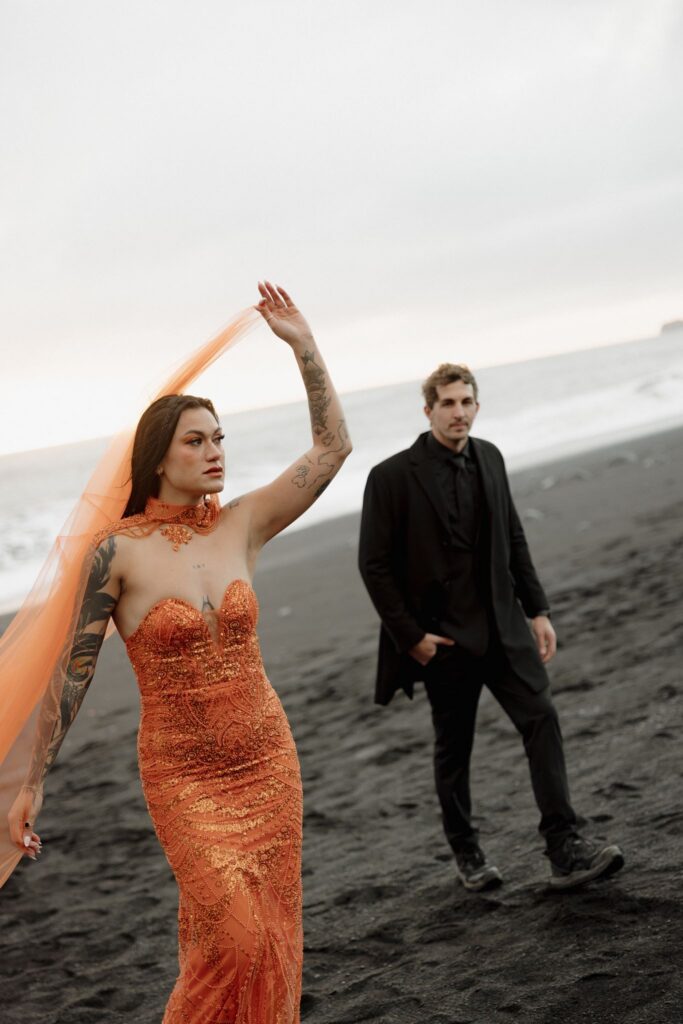 bride and groom at their dream iceland elopement weekend
