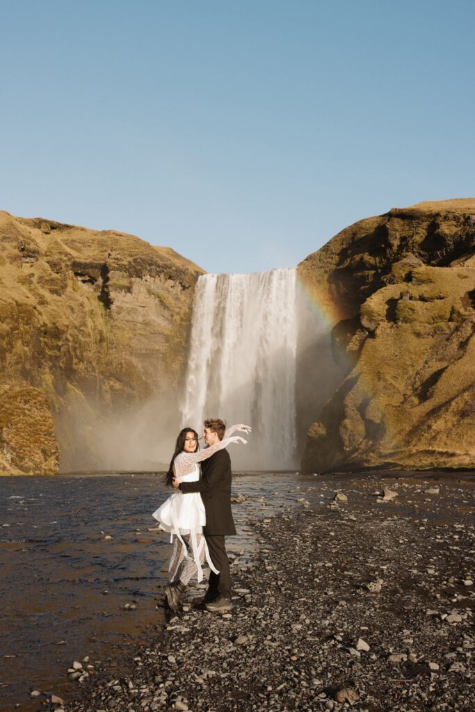 beautiful bridal portraits in iceland