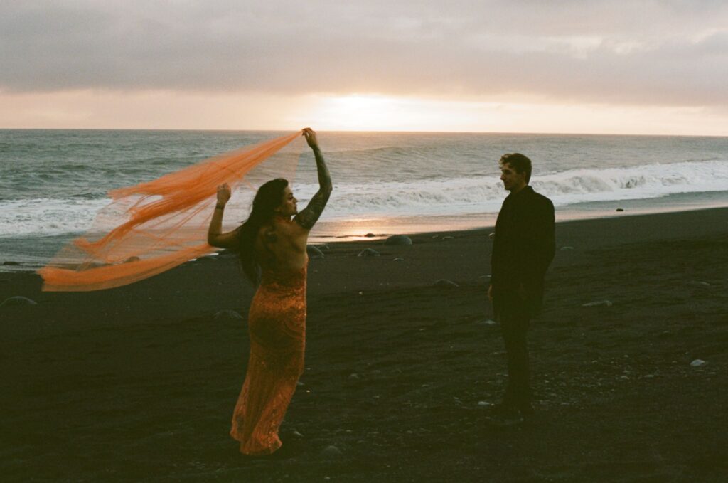 romantic and editorial bridal portraits in iceland