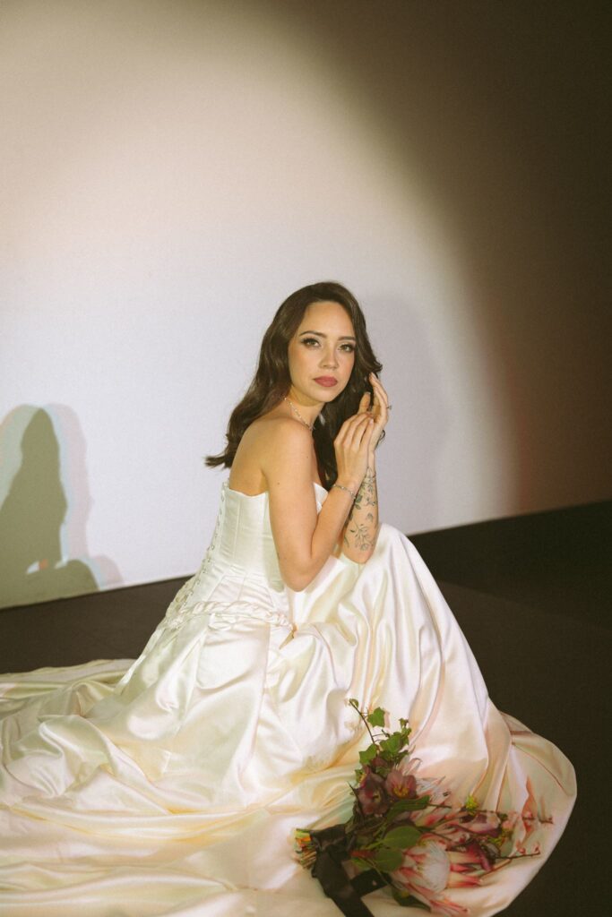 Cinematic Wedding Photos at Chalet Theatre in Enumclaw