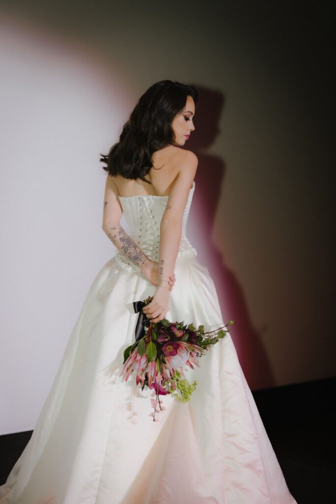 cute picture of the bride at her dream bridal session