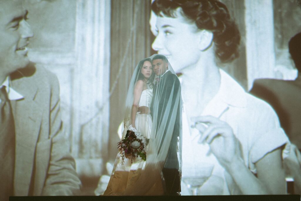 Cinematic Wedding Photos at Chalet Theatre in Enumclaw
