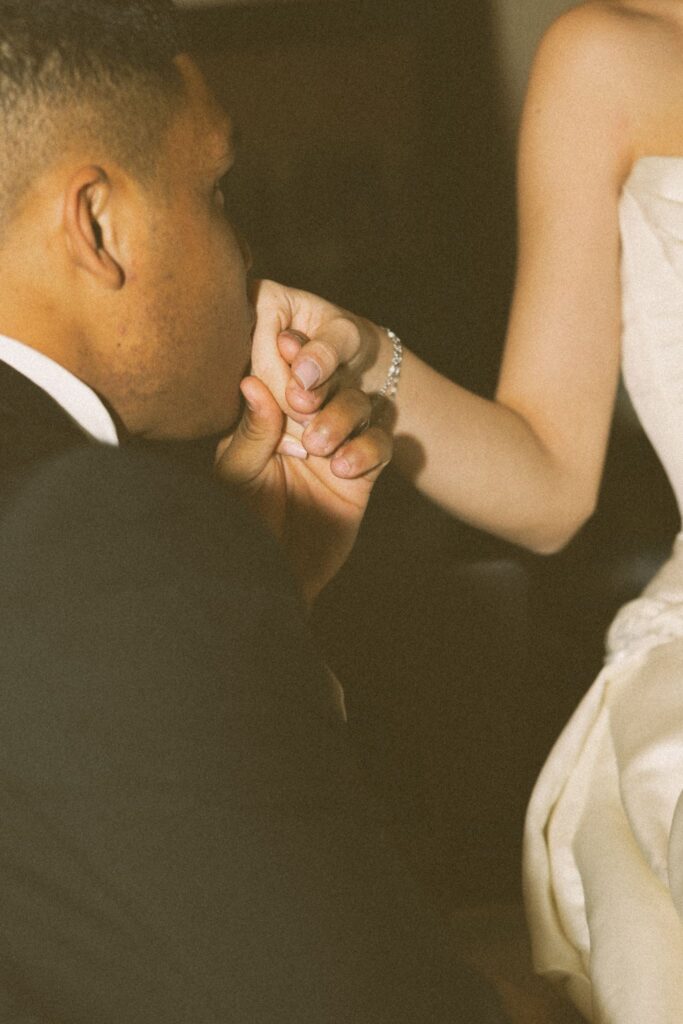close-up shot of the wedding ring