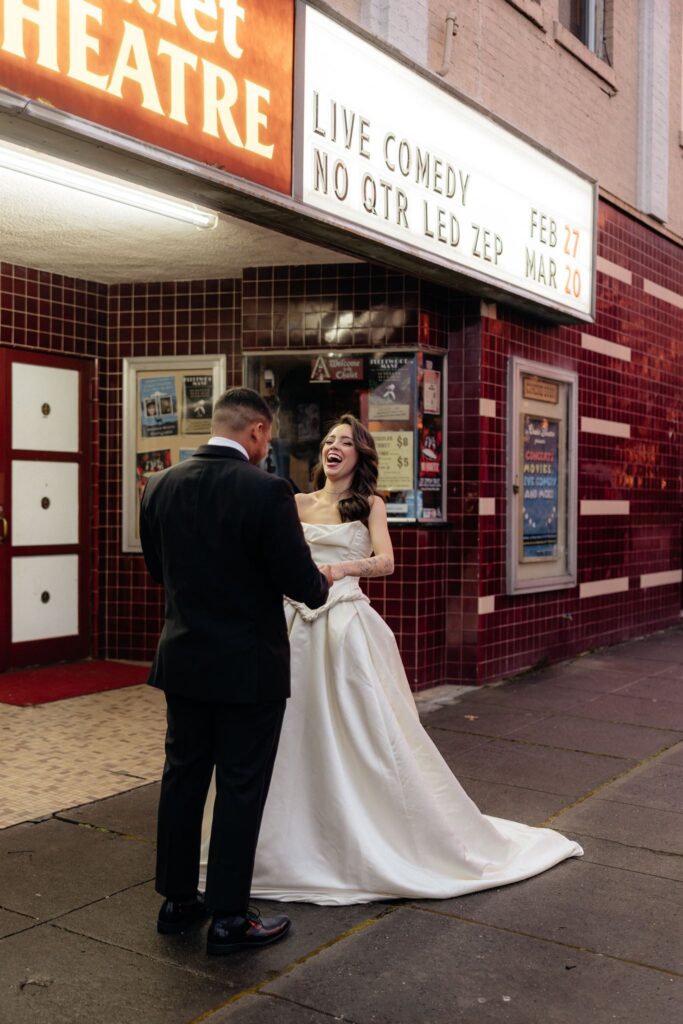 bride and groom emotional during their first look