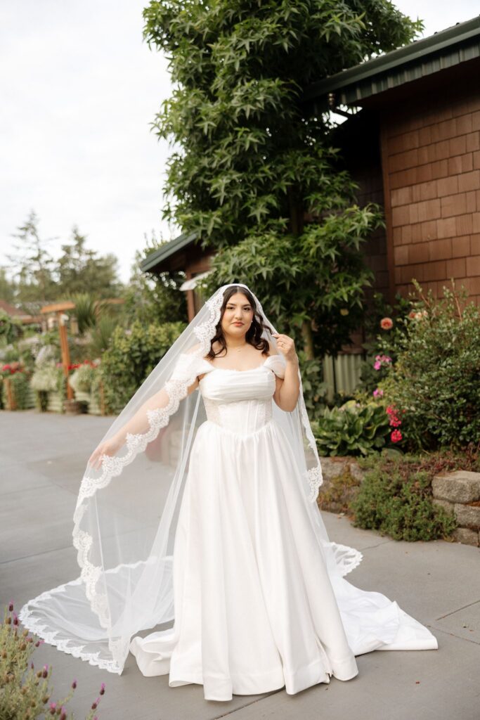 cute picture of the bride before her wedding day