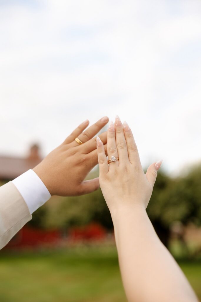 closeup shot of the wedding ring